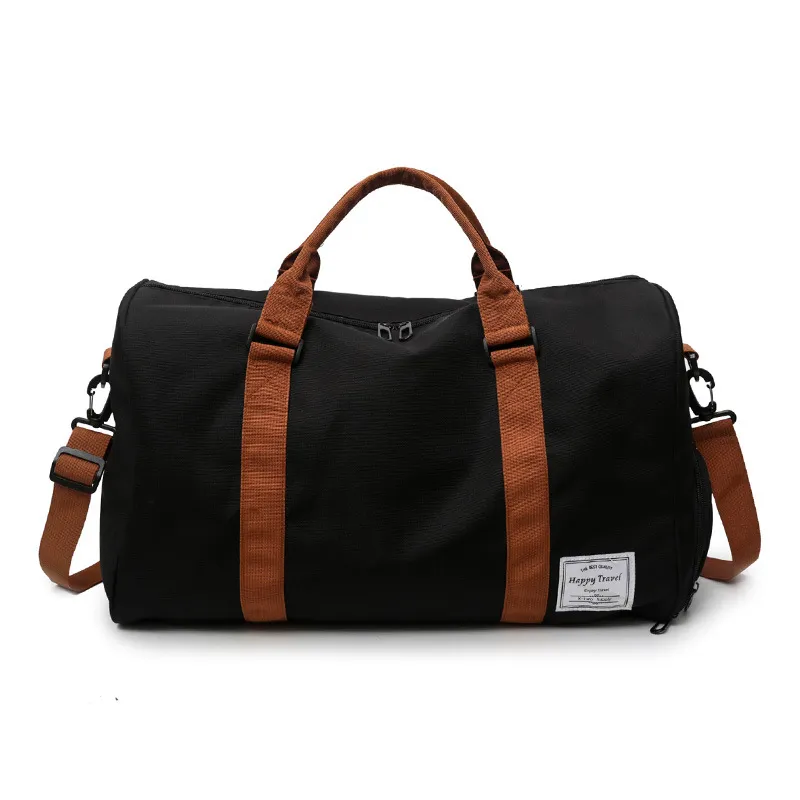 Mode sacs polochons en plein air lettre conception bagages hommes loisirs sport sac à main sac de voyage unisexe