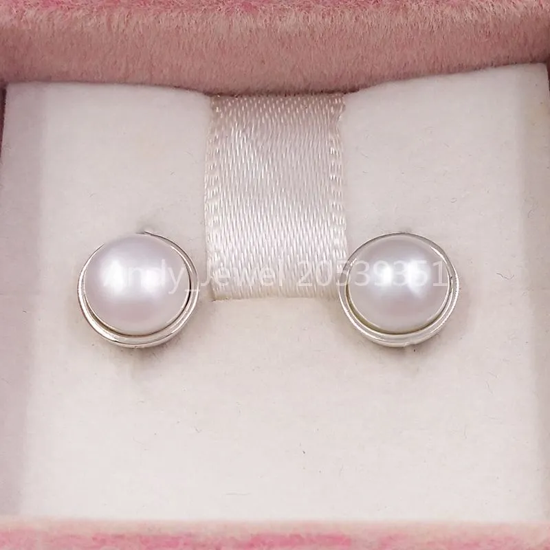 Andy Jewel Authentic 925 STERLING STEMS STANTS ELLEGant Beauty White Pearl s'adapte aux bijoux de style pandore européen