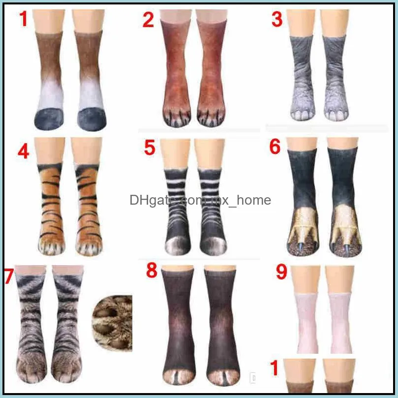 Mother and kids family animal socks 3D printed lifelike animal sock 13 styles offer choose good quality