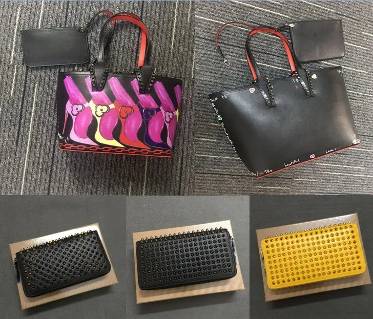 Women Men Briefcases Bag Platfor doodling designer handbags totes composite handbag genuine leather purse wallets luxurys shoulder bags