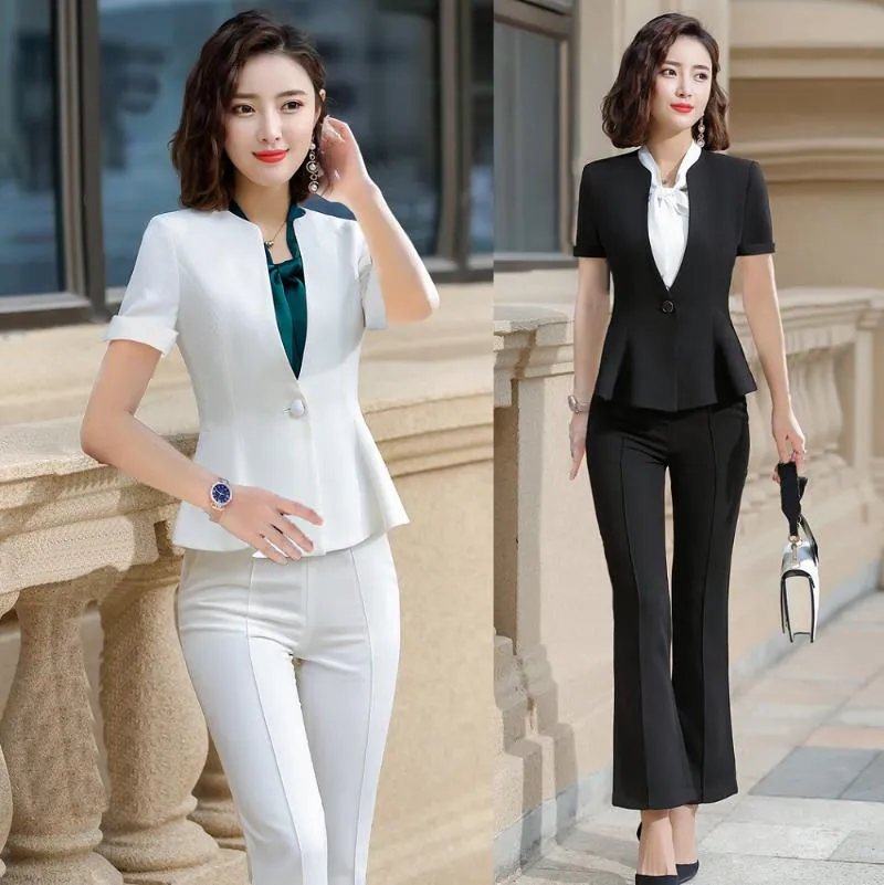 White Pantsuit for Women, White Formal Pants Suit Set for Women