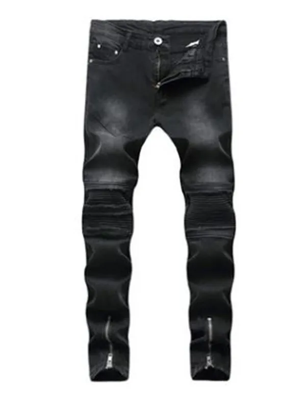 2018 hombres pantalones vaqueros negocio casual delgado verano recto delgado ajuste negro pantalones vaqueros estiramiento denim pantalones pantalones clásico vaqueros joven hombre