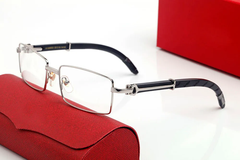 Mode-Sonnenbrille für Damen und Herren, Vollrahmen, rechteckige Form, Metallnieten-Design, Gold-Glitzer, braune Gläser, Büffelhorn-Designerbrille