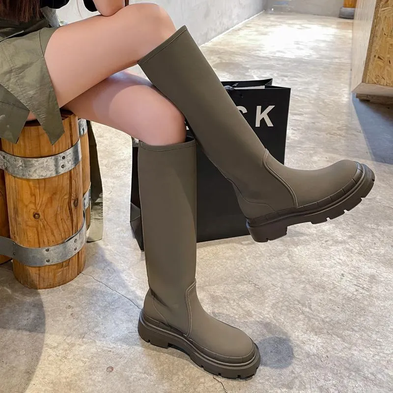 再々入荷 ブーツarden Furtado 21ファッション婦人靴ラウンドヘッド厚いヒールのキリウムスリップオン膝ハイサイズ40 ポッキリ送料無料 靴 付属品 ブーツ Viskasprekybai Lt