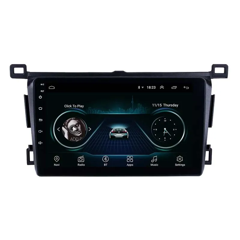 2din Android Car DVD 9 "Auto GPS Player Head Unit for Toyota Rav4 Rechterhand Rijden 2013-2018 Met WiFi