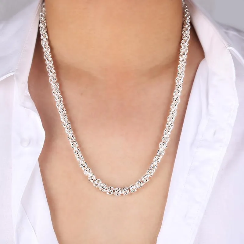 Chaînes Design collier en argent mâle chaîne principale personnalité dominatrice à la mode hommes mode épais bijoux accessoires chaînes