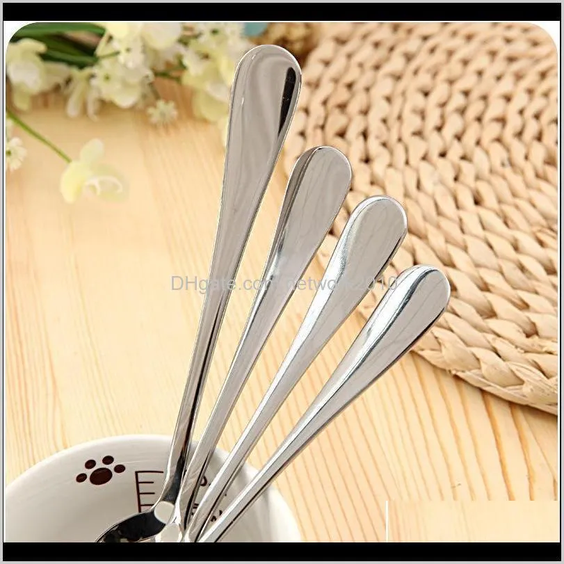 1pc Creative Stainless Steel Round Spoon Coffee Spoons Spoons Dessert Spoon