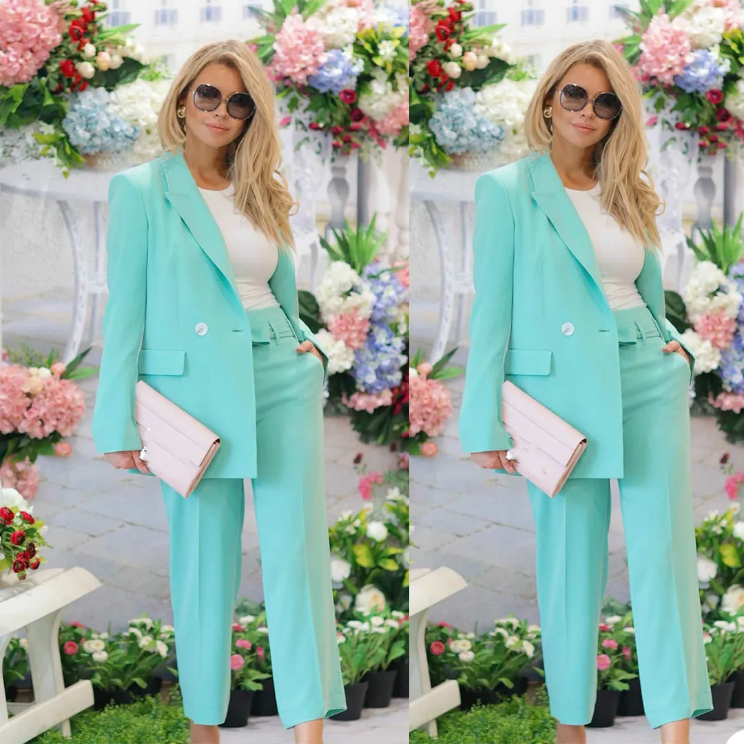 Women's suits green new arrivals