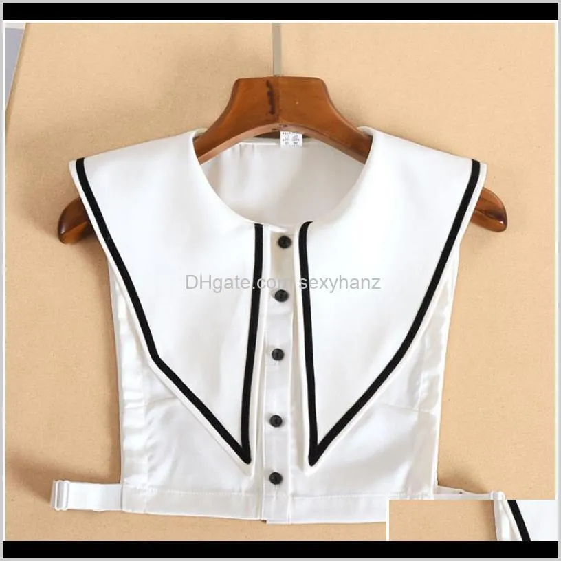 big lapel white fake collar women detachable collar shirt necktie false collar female fake kragen sahte yaka kraagje n qylkne