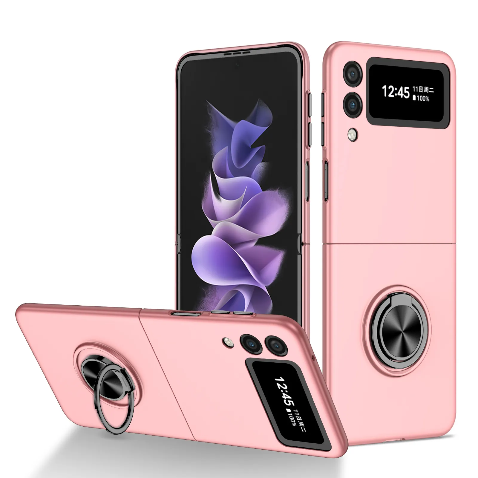 Матовые Кольцевые Чехлы Для Samsung Galaxy Z Flip 3 Flip 4 5G Корпус  Магнитная Защита Камеры Твердость От Fcover, 613 руб. | DHgate