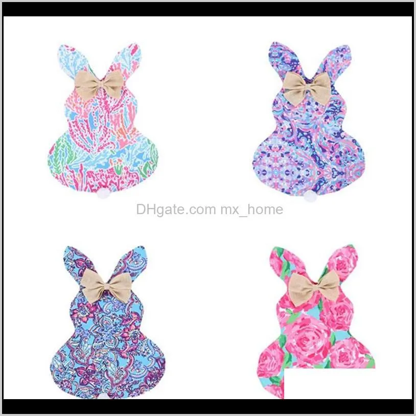 4642 Cm Coniglietto Pasqua Fai Da Te Giardino Motivo Floreale Coniglio Con Coda Di Peluche Bandiere Appese Banner Per Bambini Regali Decorazione Della Casa Whdk6 Cartone Animato Gy4Mb