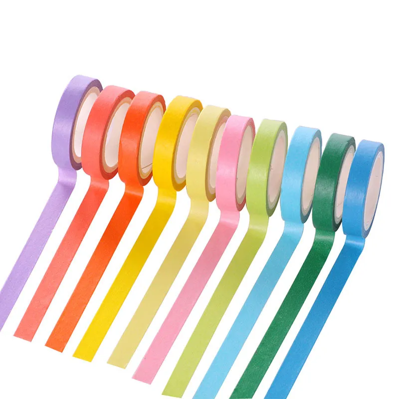 Candy Colors Rainbow Adhesive Tape DIY Hand Account Tools 10 Rolls / Box Färgglada Papperslim Tapes Heminredning Klistermärke BH 2016.5066