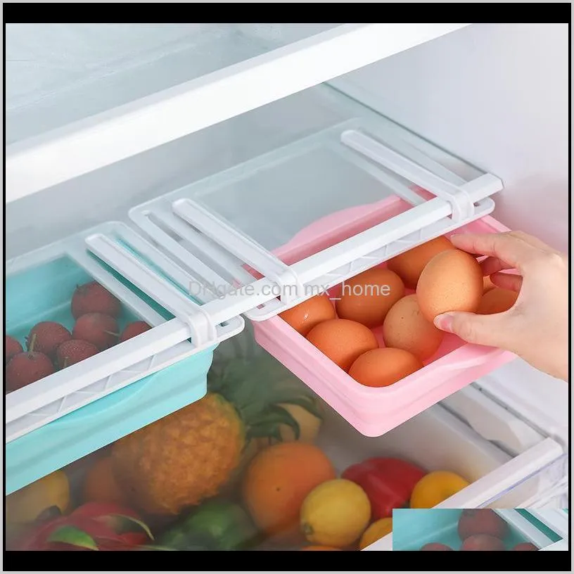 drawer refrigerator storage box plastic vegetable fruit zer boxes with cover kitchen fridge  spacer layer rack bottles & jars