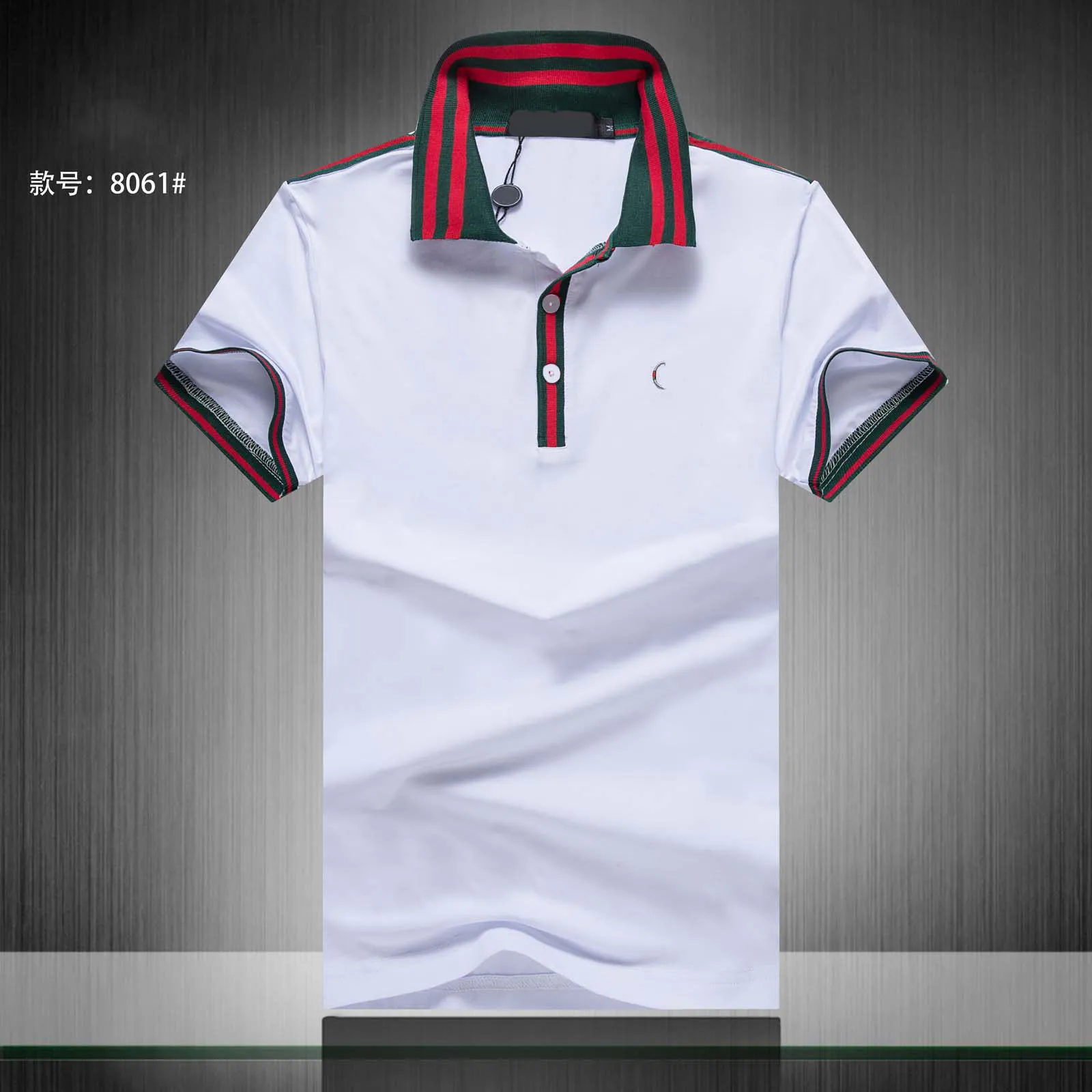 21SS Luxury Fashion Classic Mens Letter Lettersed Вышивая рубашка Polos Cotton Menss Дизайнерская футболка красная белая черная доска Поло Рубашки Мужские M-3XL