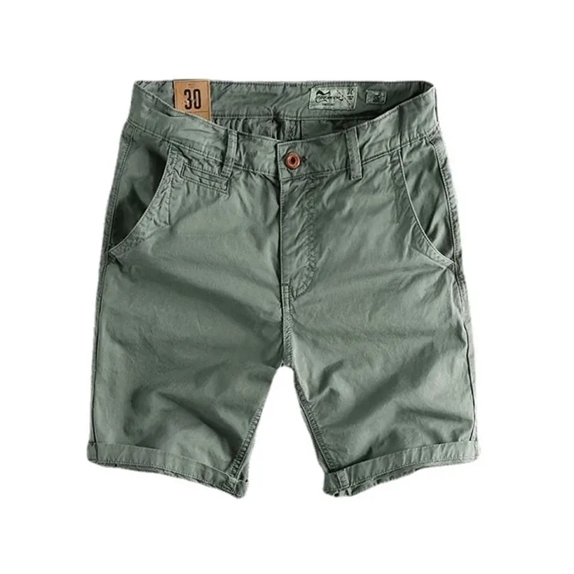 Bermuda Shorts pour hommes Cargo Army Pantalons décontractés pour hommes Homme Slim Marque Vêtements Randonnée Lâche Solide Coton Garçon Été 210713