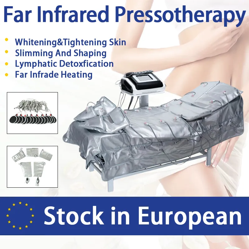 3 In 1 volledige lichaamsmassager verre infrarood EMS elektrische spierstimulatie Luchtdruk Massage Pressentotherapie Lymfevirage -apparatuur