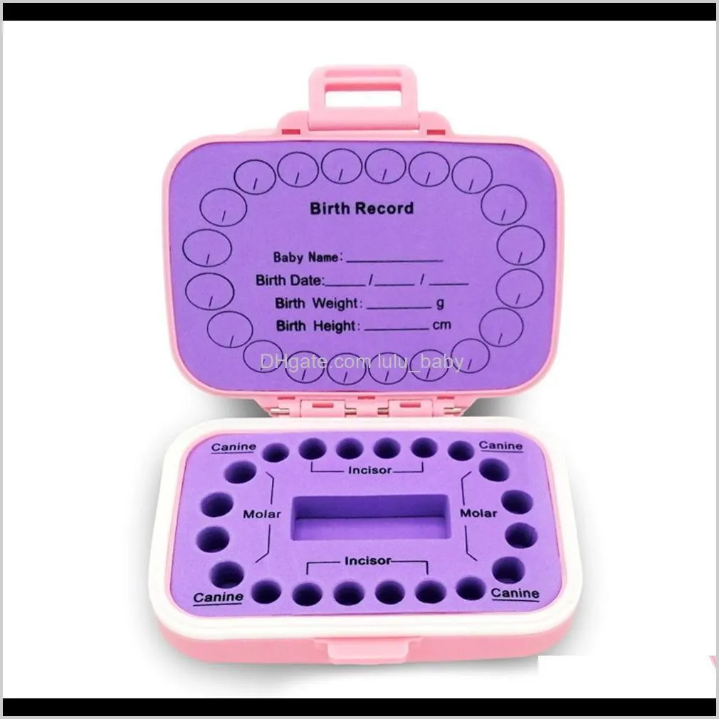 baby teeth keepsake box pp tooth fairy boxes kids tooth storage holder organizer cute children tooth fetal hair container #40 lj201105