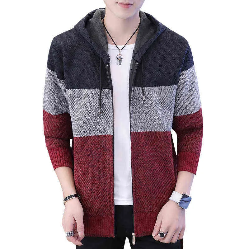 Cardigan de mode d'hiver pour hommes Cardigan masculino Pull pour hommes Pull tricoté Cardigan masculin Chompa Hombre 211109