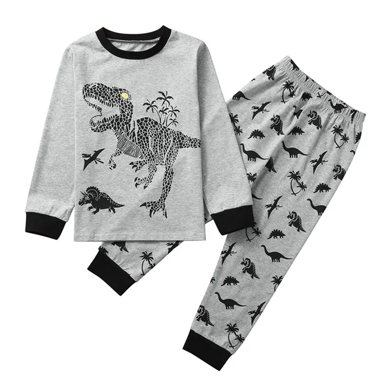 Pajamas De Dinosaurio Para Niños Ropa De Dormir De Dibujos