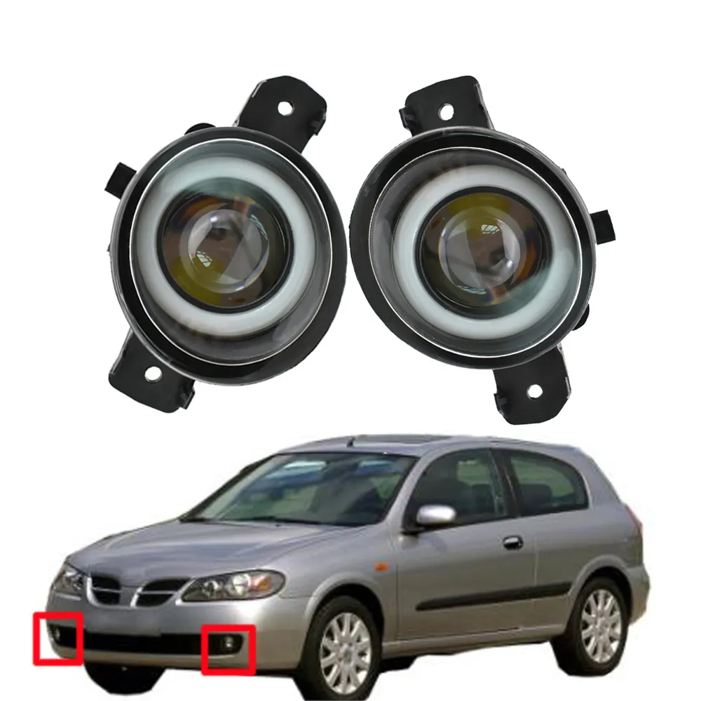 Feu antibrouillard pour Nissan Almera 2II berline hayon (N16) 2001-2006 2 x accessoires de voiture lampe de phares LED DRL de haute qualité