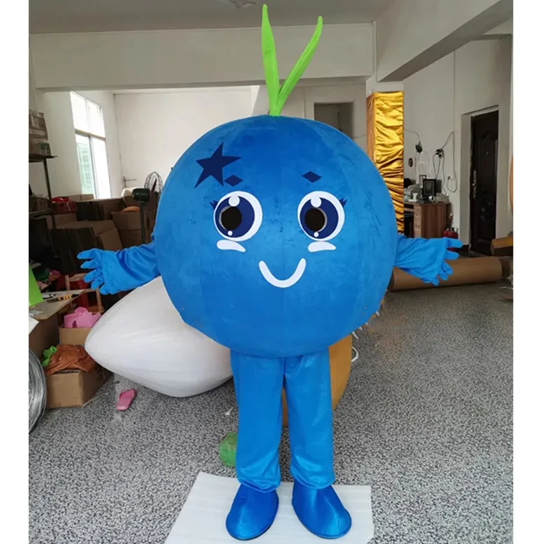 Halloween Blueberry Mascot Costume Cartoon Theme Character Carnival Festival Fancy Dress Xmas Adults Size Birthday Party Outdoor Outfit