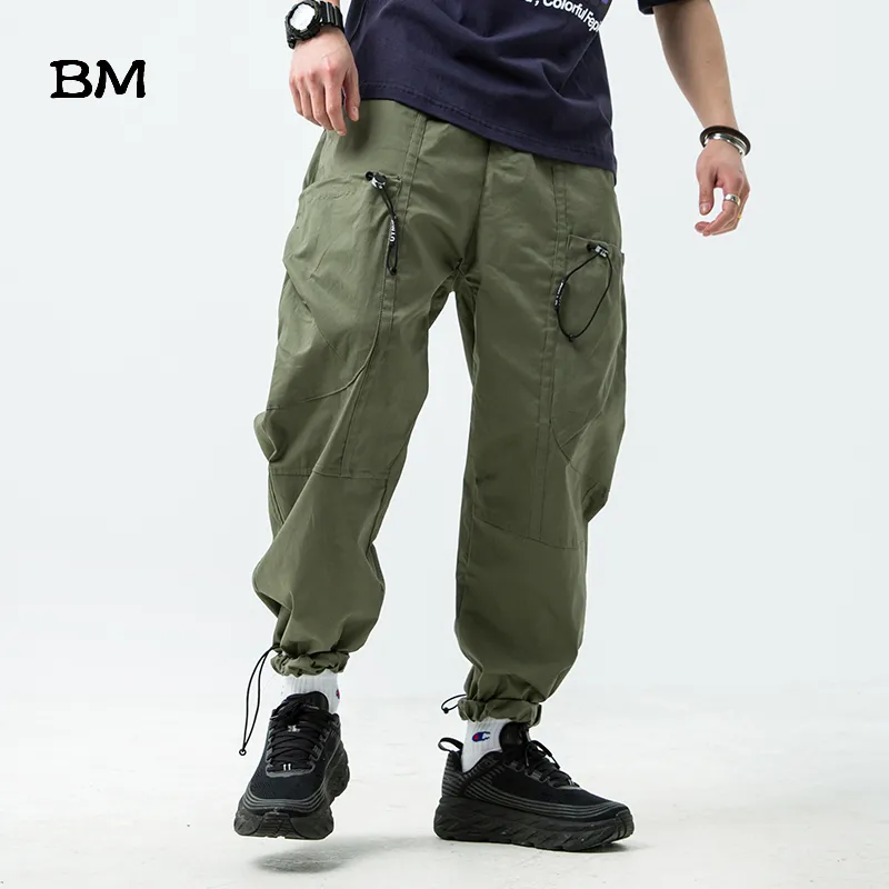 Casual Streetwear Fashions Pantaloni da jogging Pantaloni hip-hop Pantaloni cargo da uomo Harajuku Pantaloni Harem tattici stile coreano Tuta da uomo nera