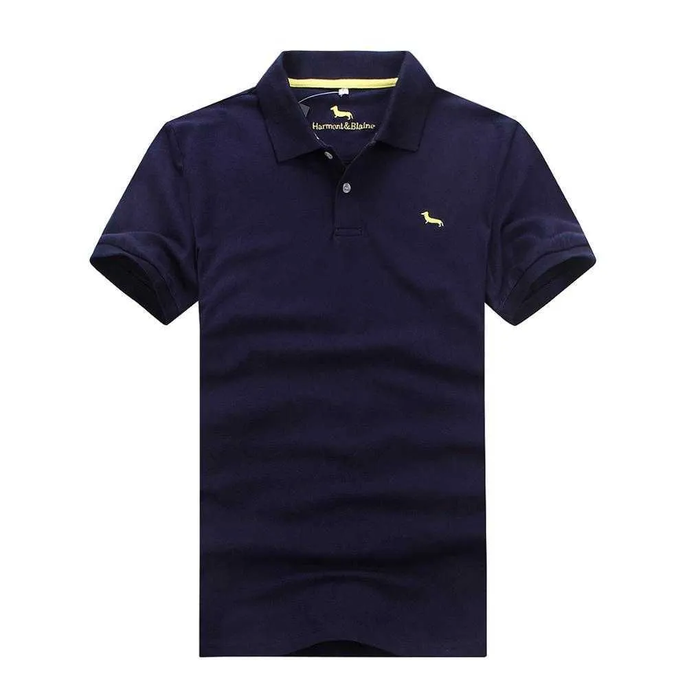 Harmontblaine Erkekler Polo Homme Polo Kısa Kollu Yaz Sunshine Pamuk Yüksek Kalite Klasica Casual Stil Büyük M 3XL Hızlı Gemi 210707