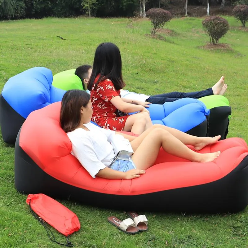 寝袋2021膨脹可能な豆袋ソファチェアの椅子カバーラウンジャーの空気のない怠惰なBeanbag Bed Beach