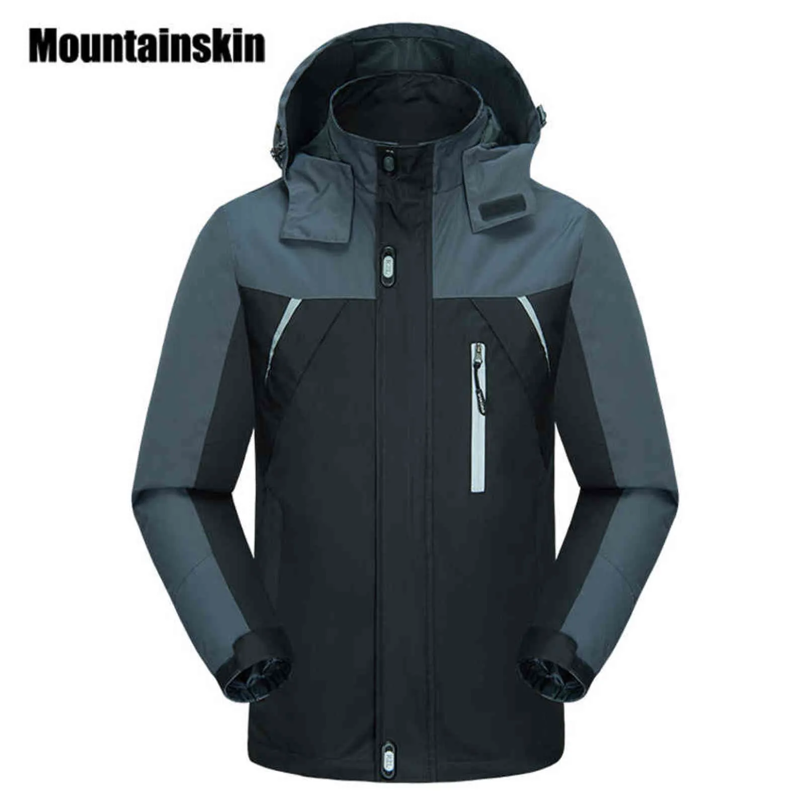 Mountainskin Spring Jackets Men's Coats 4XL Casual Hooded Mens Windbreaker Windproof Waterproof Brand Male Jackets SA200 Y1122