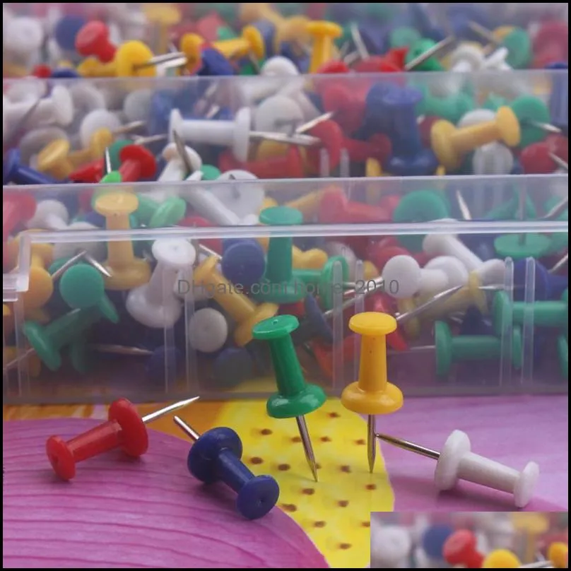 500 PCS/lot Decorative standard push pins multi color good for Home & Office using free shipping