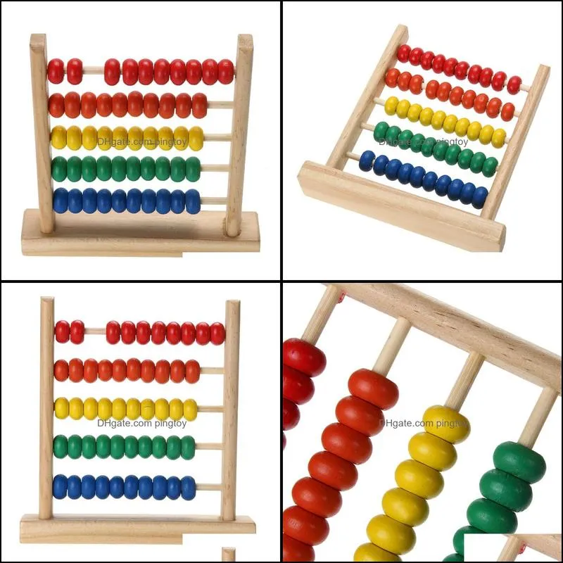 Baby Toy Wooden Abacus Colorful Small Numbers Counting Calculating Beads Kids Math Learning Early Educational Toy