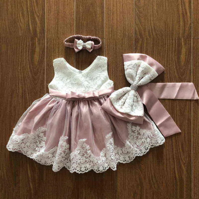 1-19-Baby Dress Lace Flower Christening Gown