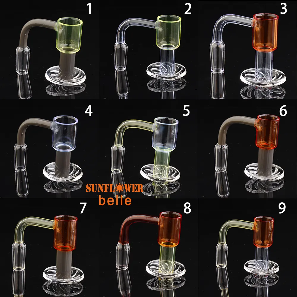 Farbiger Regula 20 mm Spinning Banger, besser zu verwenden als Rauchset mit 2 Terp-Perlen, 1 Glas-Vergaserkappe, Dab-Rig-Wasserpfeife, Bongs, Wasserpfeifen