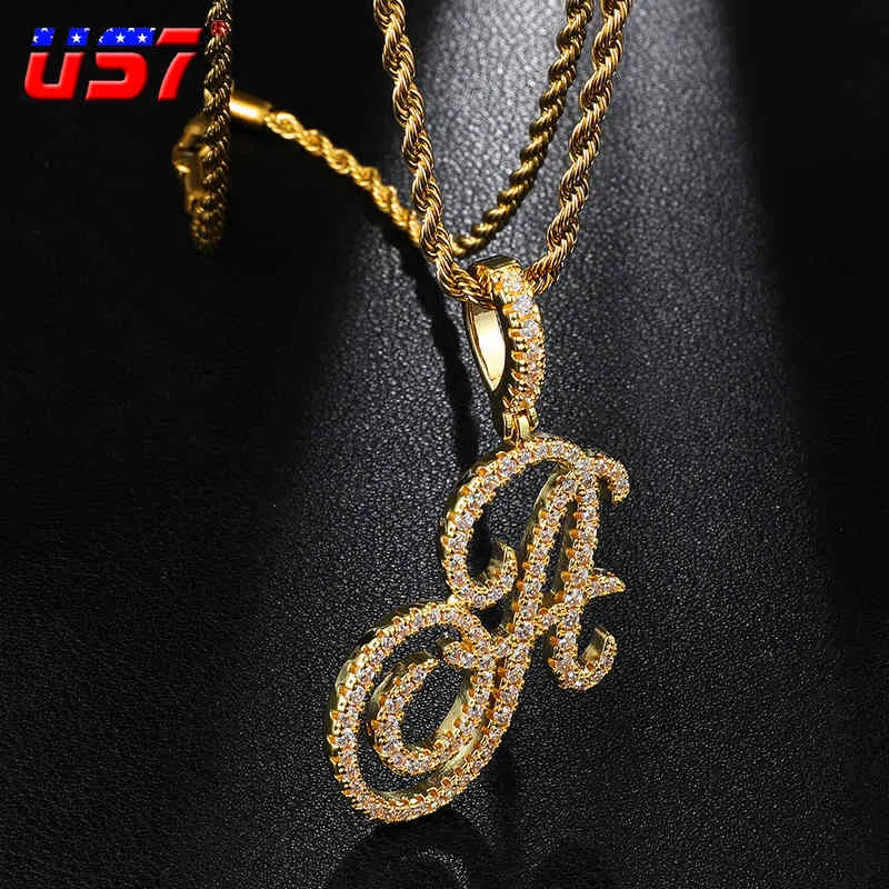 Designer ketting luxe sieraden mode goud zilveren kleur cursieve brief hanger charme voor mannen vrouwen hiphop rots met touw ketting