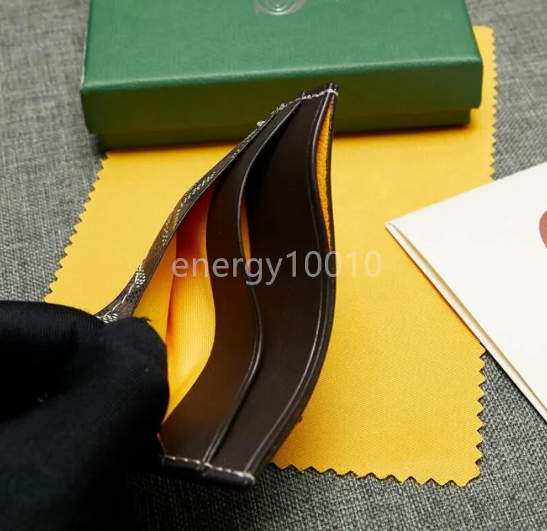 Klassiska män Kvinnor Mini Small Plånbok Högkvalitativt hållare Slim Bankkort med låda