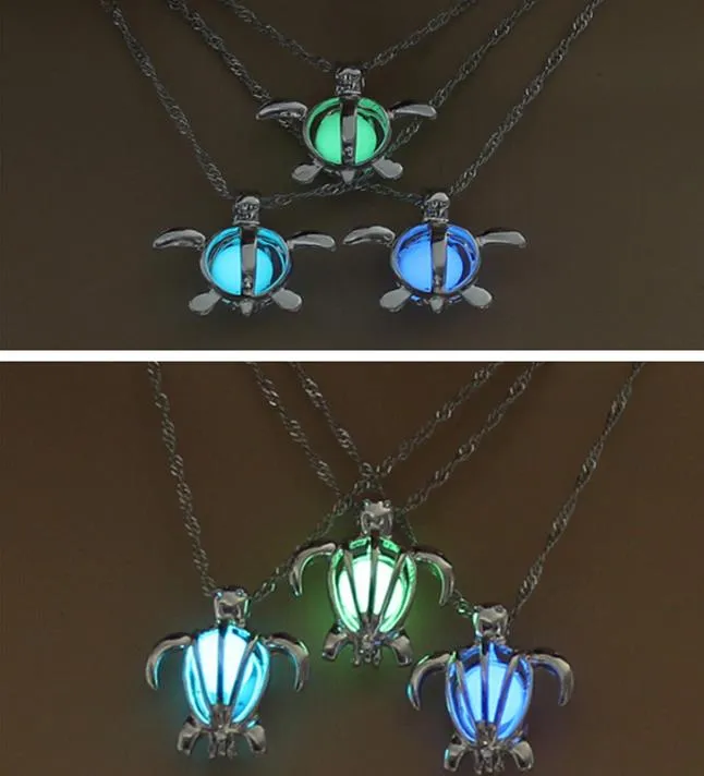 Pendant & Jewelryhollow Turtle Shape Choker Woman Luminous Glowing In Dark Pendants Necklaces Statement Women Necklace Jewelry Gift Drop Del