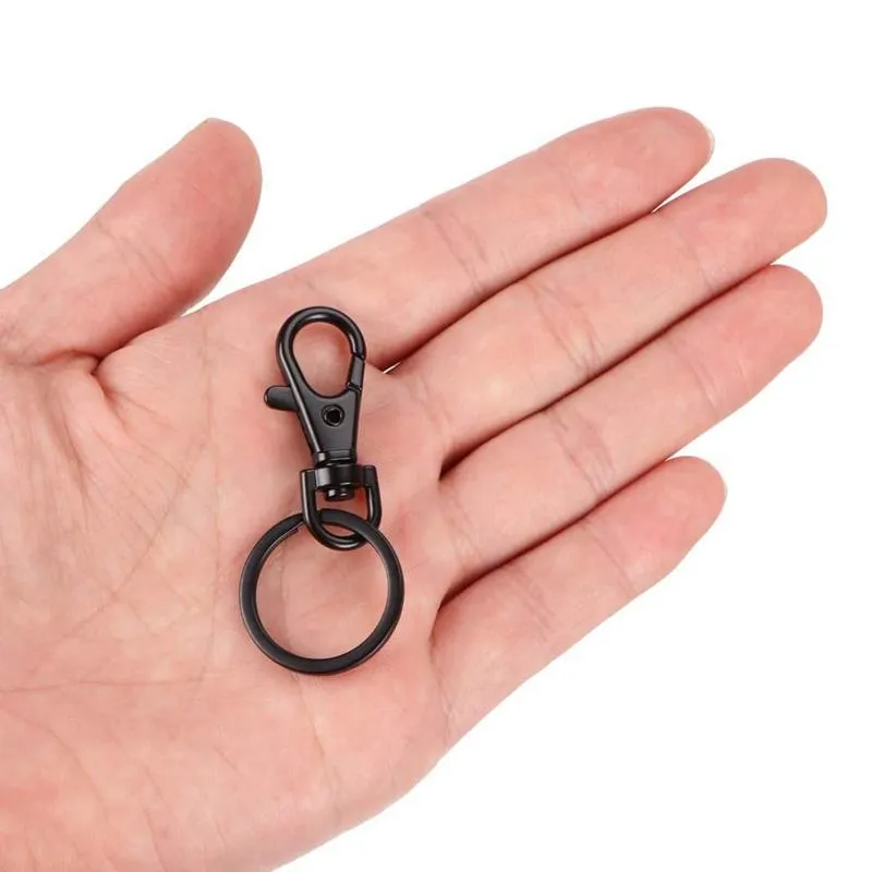 Swivel Miniature Keychain Set With Snap Hooks, Metal Clasps