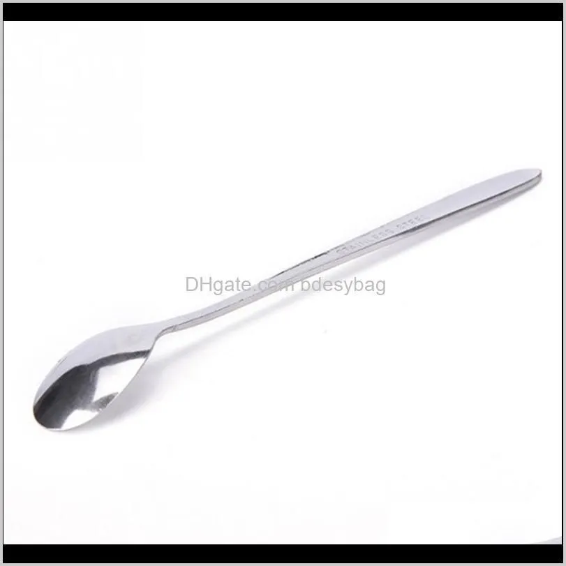 stainless steel long handle spoon coffee latte ice cream soda sundae cocktail scoop kitchen home coffee spoons