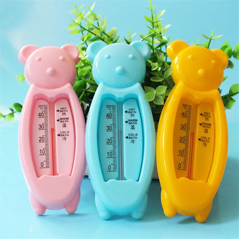 Cartoon Schwimmende Schöne Bär Baby Wasser Kinder Bad Thermometer Spielzeug Kunststoff Wanne Wasser Sensor Thermometer