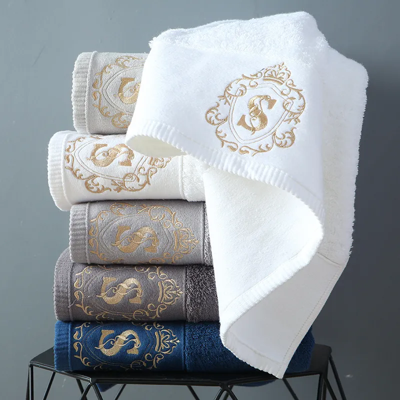 Algodão de alta qualidade Casa de banho de luxo Rosto banho de banho macio cinco estrelas toalhas de hotel para adultos serviette 80x160cm