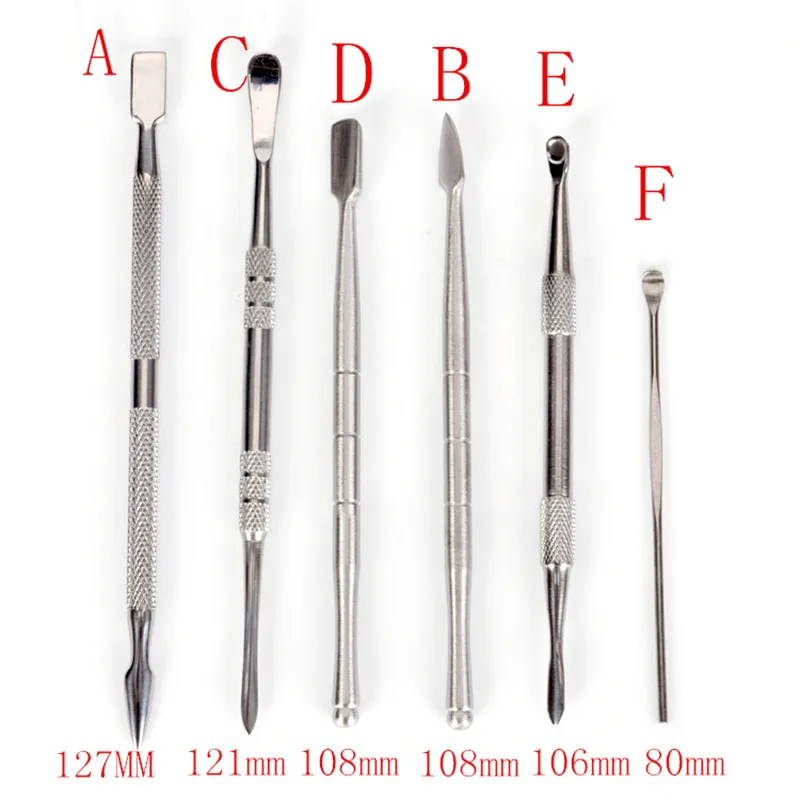 الفضة dab أداة جاف عشب البخار dabber حفر الشمع النفط اختيار حاوية بخار القلم كيت pk titanium أدوات 80-122 ملليمتر