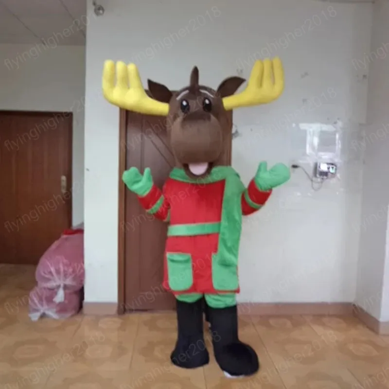 Cervos de Natal mascote traje de alta qualidade dos desenhos animados anime tema caráter carnaval unisex adultos outfit halloween festa de aniversário vestido