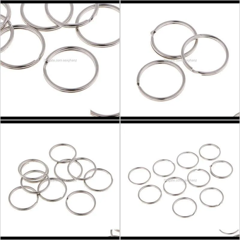 10 pieces metal key holder split rings keyring keychain keyfob accessory 21.5mm