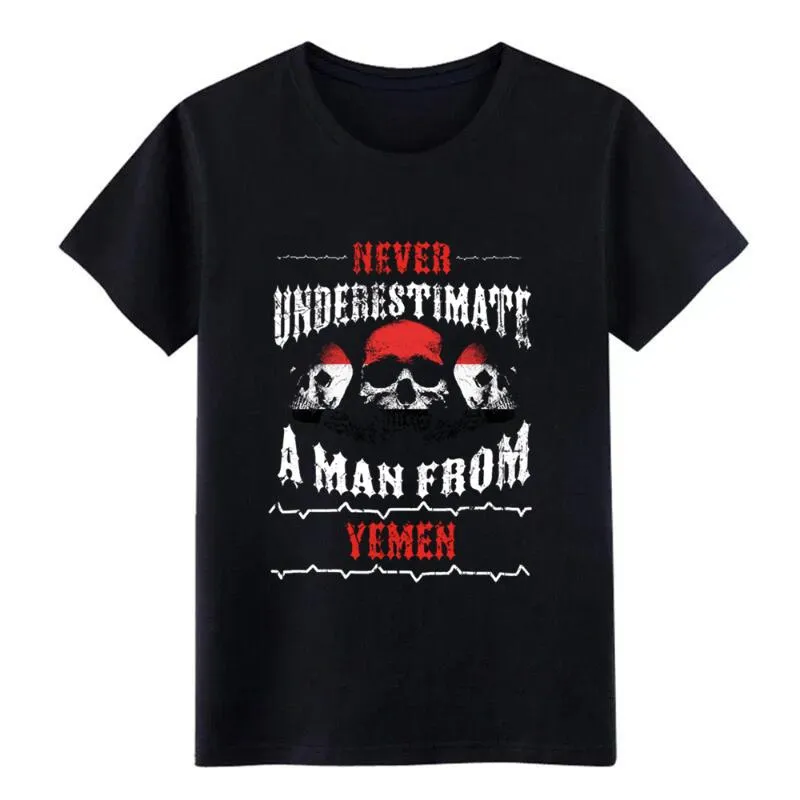 T-shirts pour hommes ne sous-estimez jamais l'homme YEMEN T-shirt imprimé coton col rond couleur unie Style cadeau photos d'été