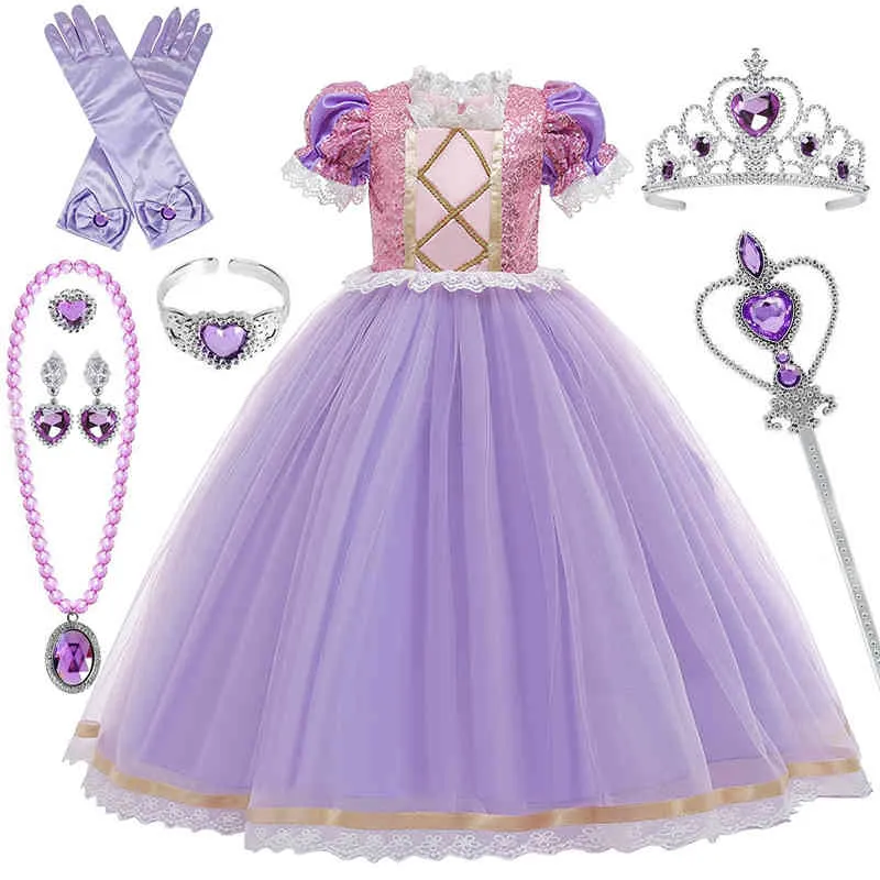 Baby Girl Princessess Dress Up Kids Cosplay Costume Детские Хэллоуин Необычные платья для девочек Свадебные одежды 210329