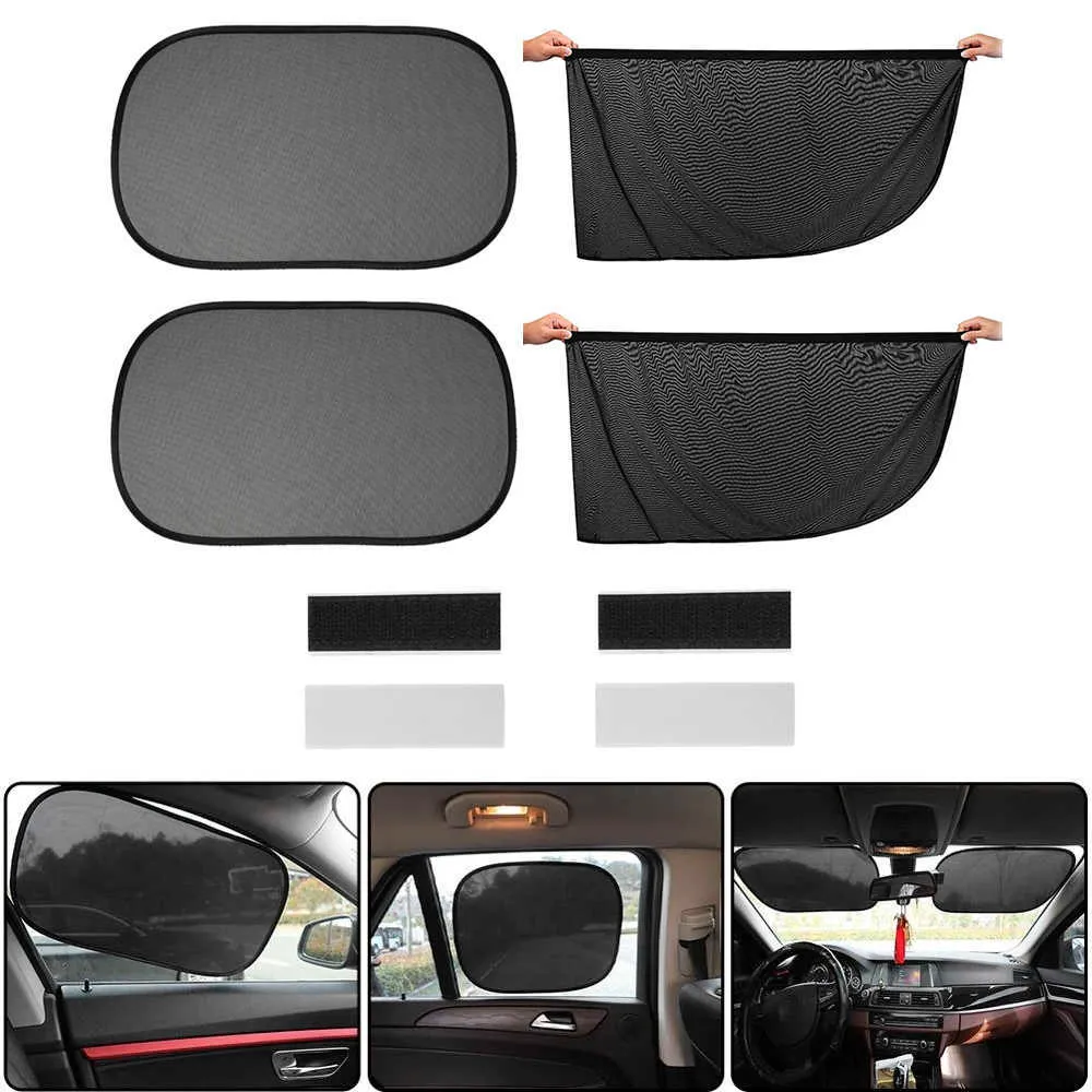 Gallickan 5 Pack Car Window Shades Set, Magnetic Mesh Sunshade, Universal Essential Interior Accessories Baby Car Camping Napping Curtains Black