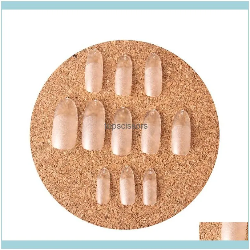 Gel Frosted False Nail Tips Rough Matte Inside Fashion ABS Finger Tips1