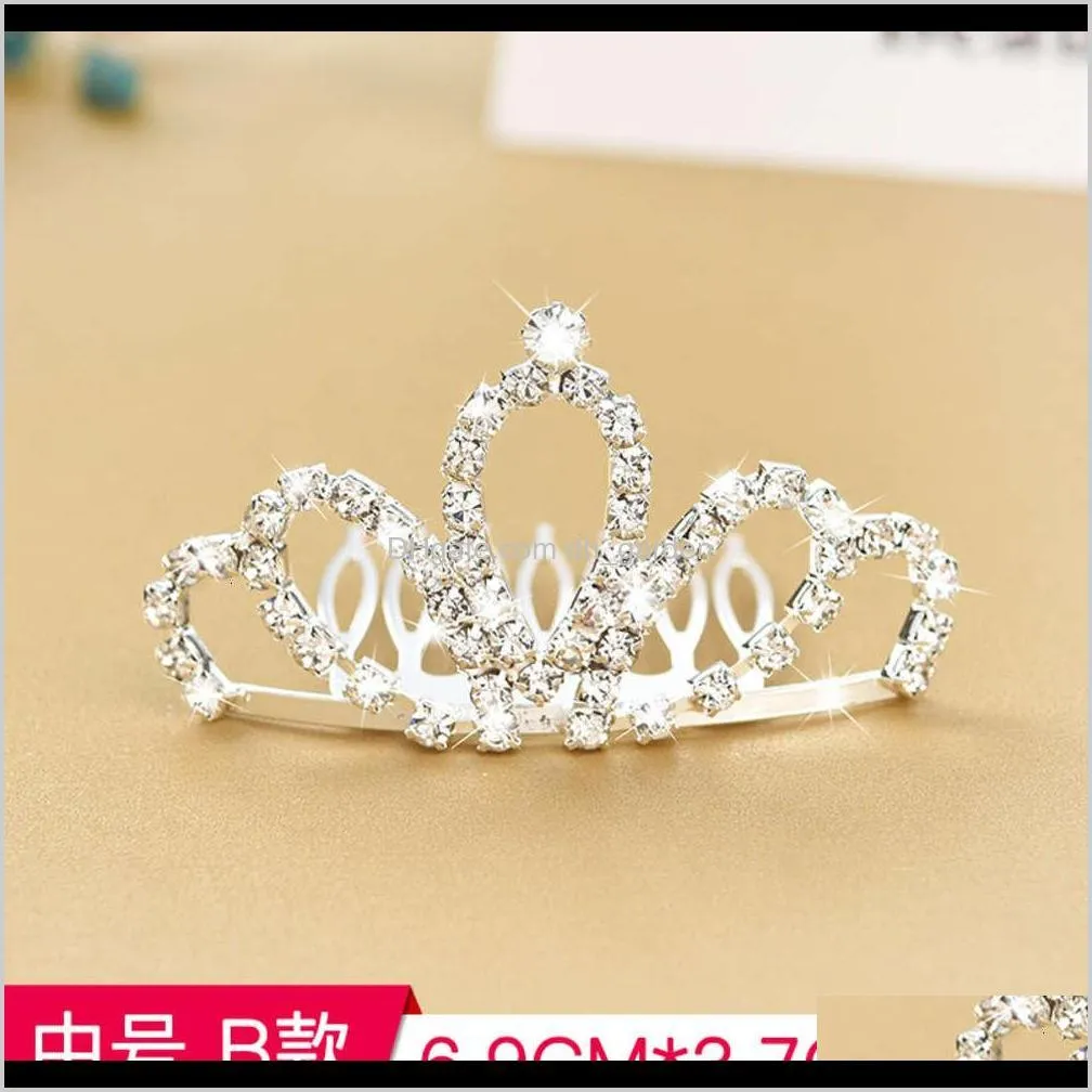 Children`s diamond hairband lovely princess accessories hair comb baby crown little girl hairpin headdress