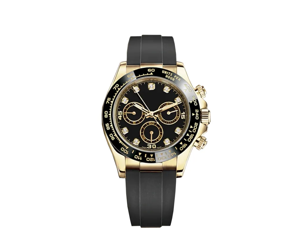 Diamante como esportes de alta qualidade relógio masculino luxo cronógrafo de borracha cinto cinto de aço moda automático relógio luminoso orologio spedizione gratuita