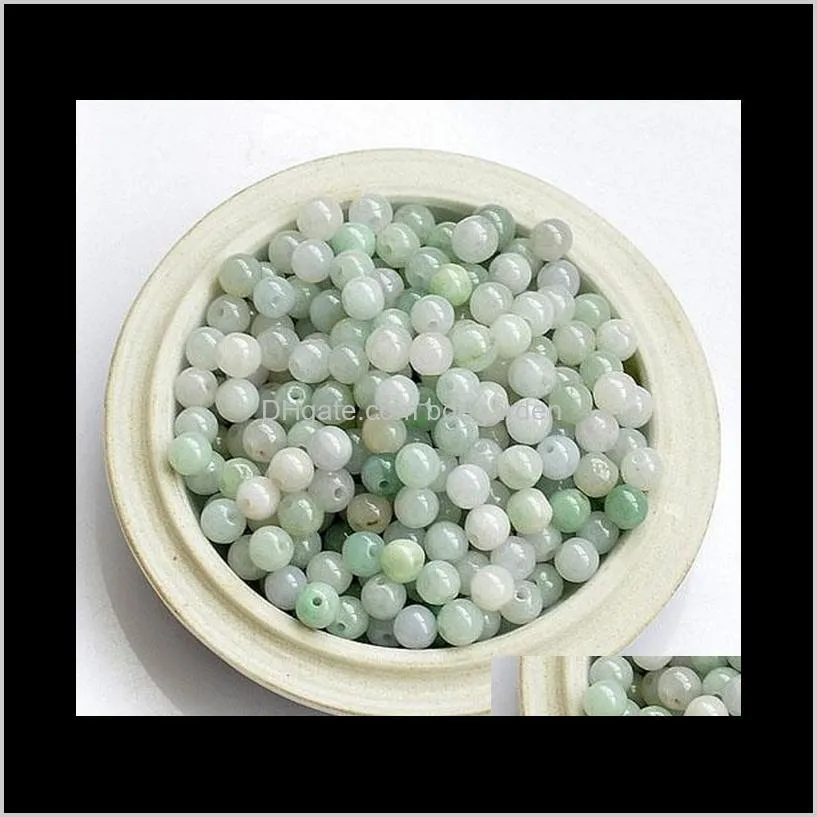 6mm loose beads little charms pendant natural pure clear burmese jade bead diy jewelry for necklaces/bracelets